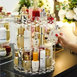 acrylic rotating make-up organiser