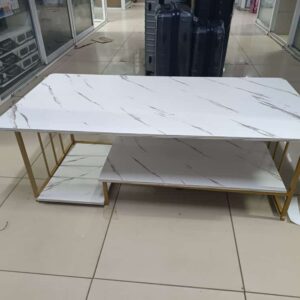 Rectangular marble coffee table.